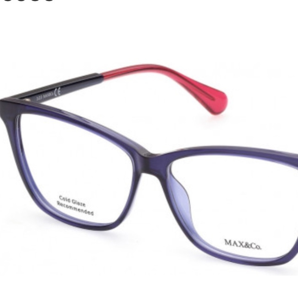 MAX&Co. MO5038 Eyeglasses Frames RX/able 090 Shiny Blue and Red. NWT